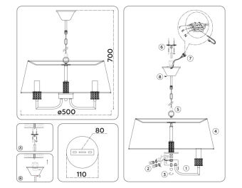 Подвесная люстра Ambrella Light LH71211