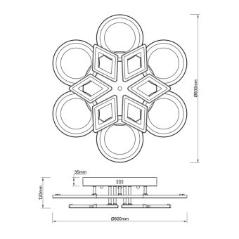 Накладная люстра Escada 10248/12LED