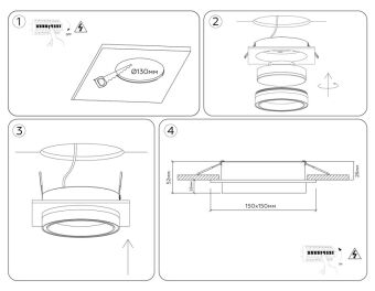 Встраиваемый светильник Ambrella Light TU5230
