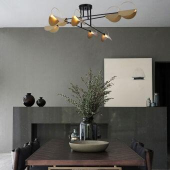 Накладная люстра Eurosvet 70148/8 черный/золото