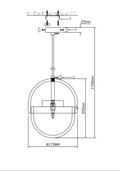 Подвесной светильник Fluorite FL1021-1P