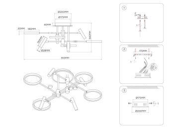 Люстра на штанге Ambrella Light FL51649