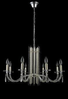 Подвесная люстра Crystal Lux AURELIO SP8 GOLD+CHROME/TRANSPARENT