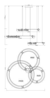 Подвесная люстра Fluorite FL1179-30P