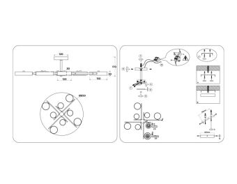 Люстра на штанге Ambrella Light FL516338