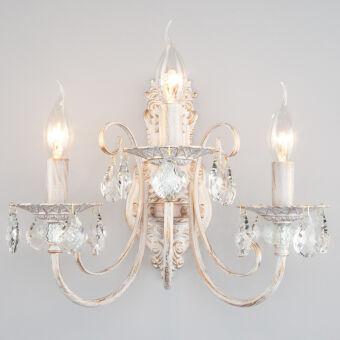 Бра Eurosvet 3305/3 белый с золотом/прозрачный хрусталь Strotsk