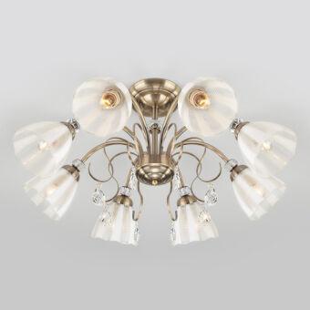 Люстра на штанге Eurosvet 30155/8 античная бронза