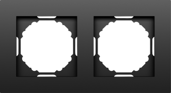 Рамка 2-я, матовый карбон, серия A07