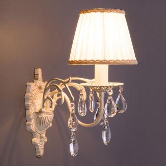 Бра Eurosvet 3637/1 белый с золотом/прозрачный