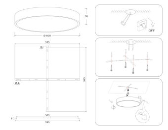 Накладной светильник Ambrella Light FV5538