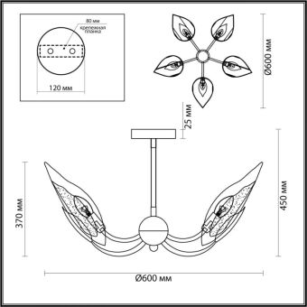 Люстра на штанге Odeon Light 4924/5