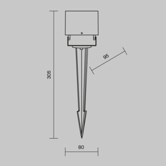 Грунтовый светильник Maytoni O309FL-L8B3K