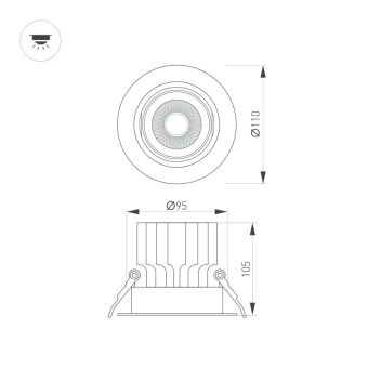 Встраиваемый светильник Arlight 057753