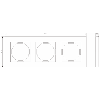 Рамка 3-я, матовый кашемир, серия A07