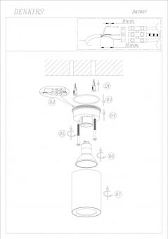 Влагозащищенный светильник Denkirs DK3007-WH
