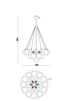 Люстра на штанге Freya FR5231PL-06BS