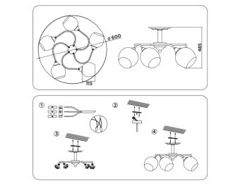 Накладная люстра Ambrella Light TR3199