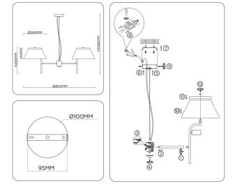 Подвесная люстра Ambrella Light LH72471