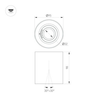 Накладной светильник Arlight 055744