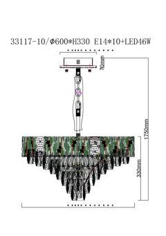 Подвесная люстра Fluorite FL1088-10P