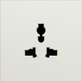 Накладка для розетки мультистандарт, со шторками 16A 250 В~, шампань, серия S08