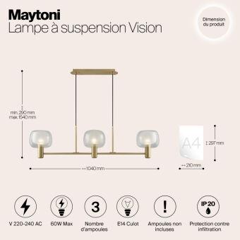 Подвесная люстра Maytoni MOD411PL-03G