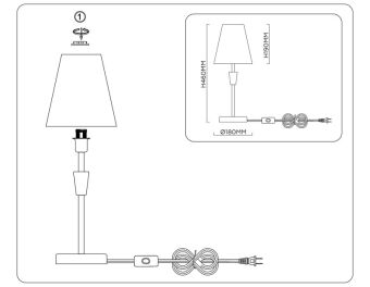 Настольная лампа Ambrella Light LH75057