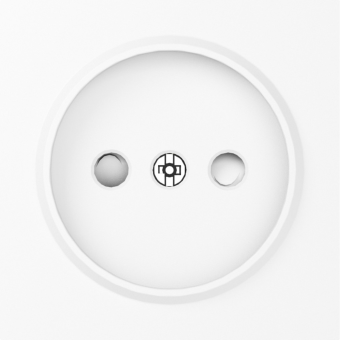 Накладка для розетки без заземления, со шторками 16A 250 В~, глянцевый белый, серия A07