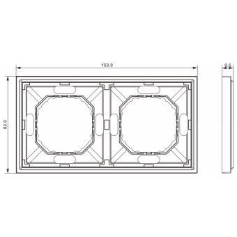 Рамка 2-я, мокко, серия S08