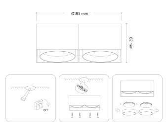 Накладной светильник Ambrella Light TN70875