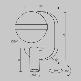 Бра Maytoni MOD441WL-L8B3K