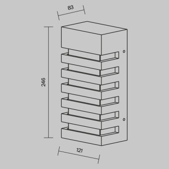 Светильник настенный Maytoni O034WL-01B