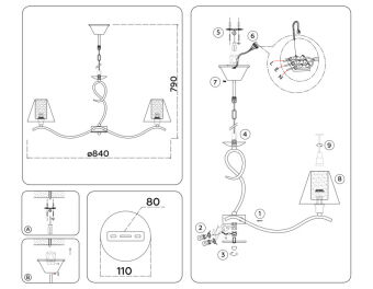 Подвесная люстра Ambrella Light LH57083