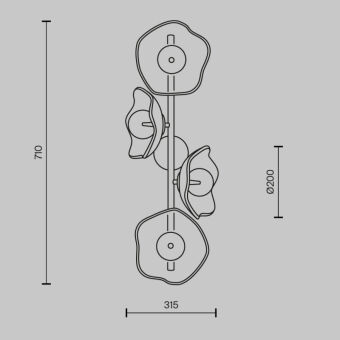 Бра Maytoni MOD207WL-04BS