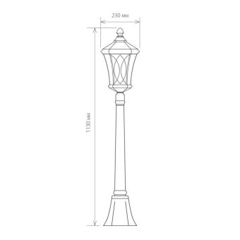 Садово-парковый светильник Elektrostandard Virgo F черное золото (арт. GLXT-1450F)