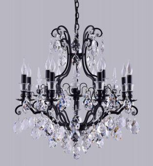 Подвесная люстра Crystal Lux MAGNIFICO SP13 BLACK/TRANSPARENT