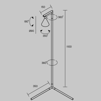Торшер Maytoni MOD489FL-L20B3K