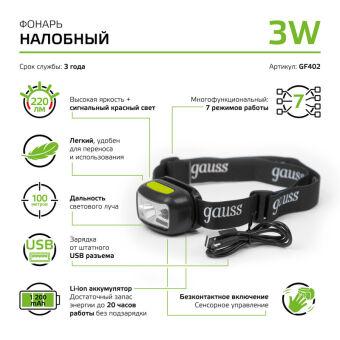 Фонарь Gauss GF402