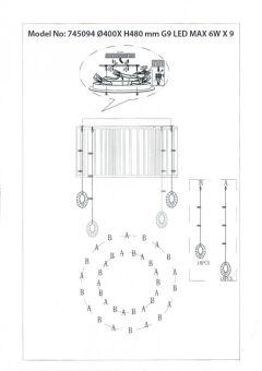 Люстра на штанге Lightstar 745094R