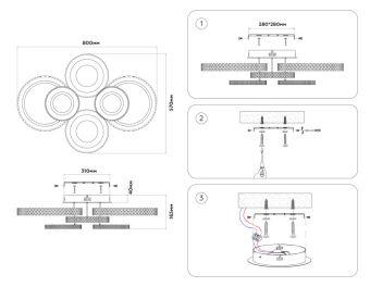 Накладная люстра Ambrella Light FA8874