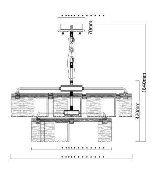 Подвесная люстра Fluorite FL1104-10P