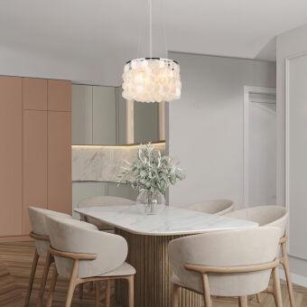 Подвесная люстра Eurosvet 60005/3 хром/перламутр