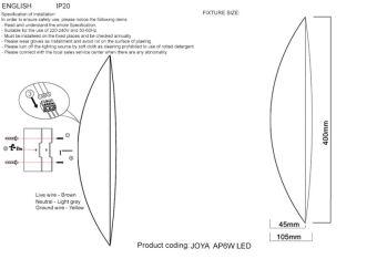 Бра Crystal Lux JOYA AP6W LED GO