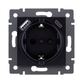 Розетка KOLLINGER REA-004BK