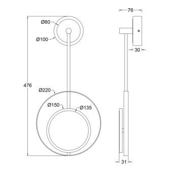 Бра Escada 10206/SG LED Black/Gold