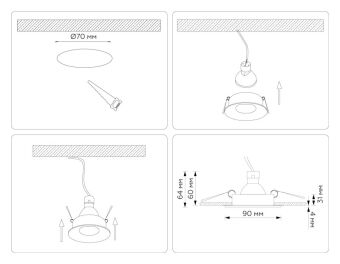 Встраиваемый светильник Ambrella Light TN102809