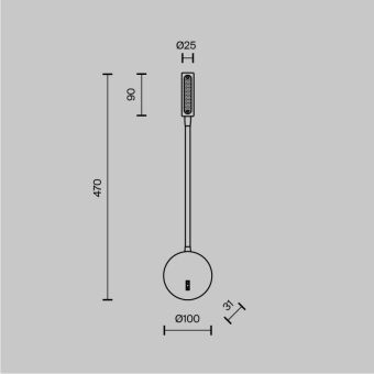 Бра Maytoni Technical C035WL-L3CH3K