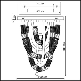 Накладная люстра Odeon Light 5455/80CL