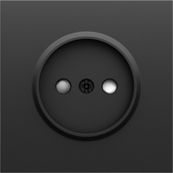 Накладка для розетки без заземления, со шторками 16A 250 В~, черный графит, серия S08