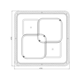Накладная люстра Escada 10235/4LED SQUARE